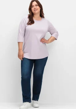 Shirt in Piqué-Qualität mit 3/4-Ärmeln<sheego New