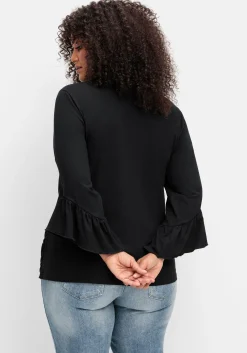 Shirt in Wickeloptik, mit Volantärmeln<sheego by Joe Browns Online