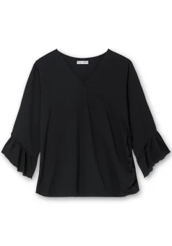 Shirt in Wickeloptik, mit Volantärmeln<sheego by Joe Browns Online