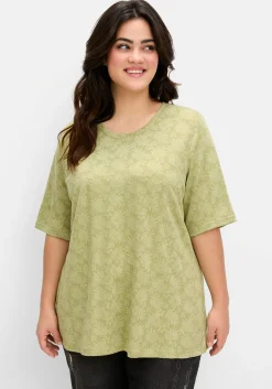 Shirt mit Alloverprint, leicht tailliert<sheego Hot