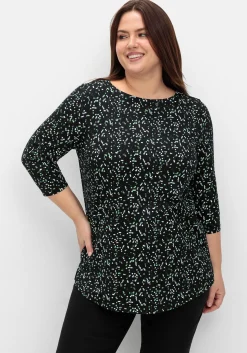 Shirt mit 3/4-Arm und Minimalprint<sheego Discount