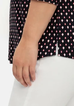 Shirt mit 3/4-Arm und Minimalprint<sheego Online
