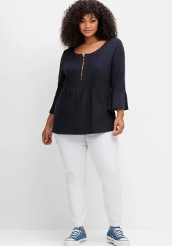 Shirt mit Biesen und Volantärmeln<sheego by Joe Browns Fashion