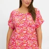 Shirt mit Blumendruck und Saum-Gummizug<sheego New