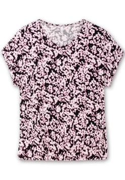 Shirt mit Blumendruck und Saum-Gummizug<sheego Hot