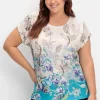 Shirt mit Blumenprint, in bügelfreier Qualität<sheego Outlet