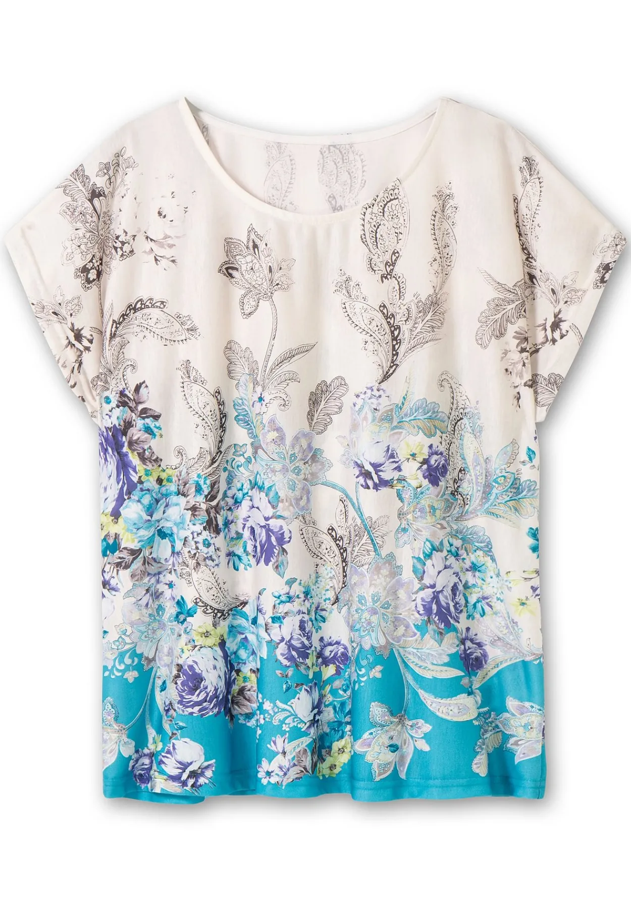 Shirt mit Blumenprint, in bügelfreier Qualität<sheego Outlet