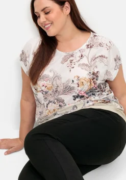 Shirt mit Blumenprint, in bügelfreier Qualität<sheego Fashion