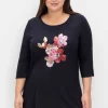 Shirt mit Blumenstickerei aus Pailletten<sheego Hot