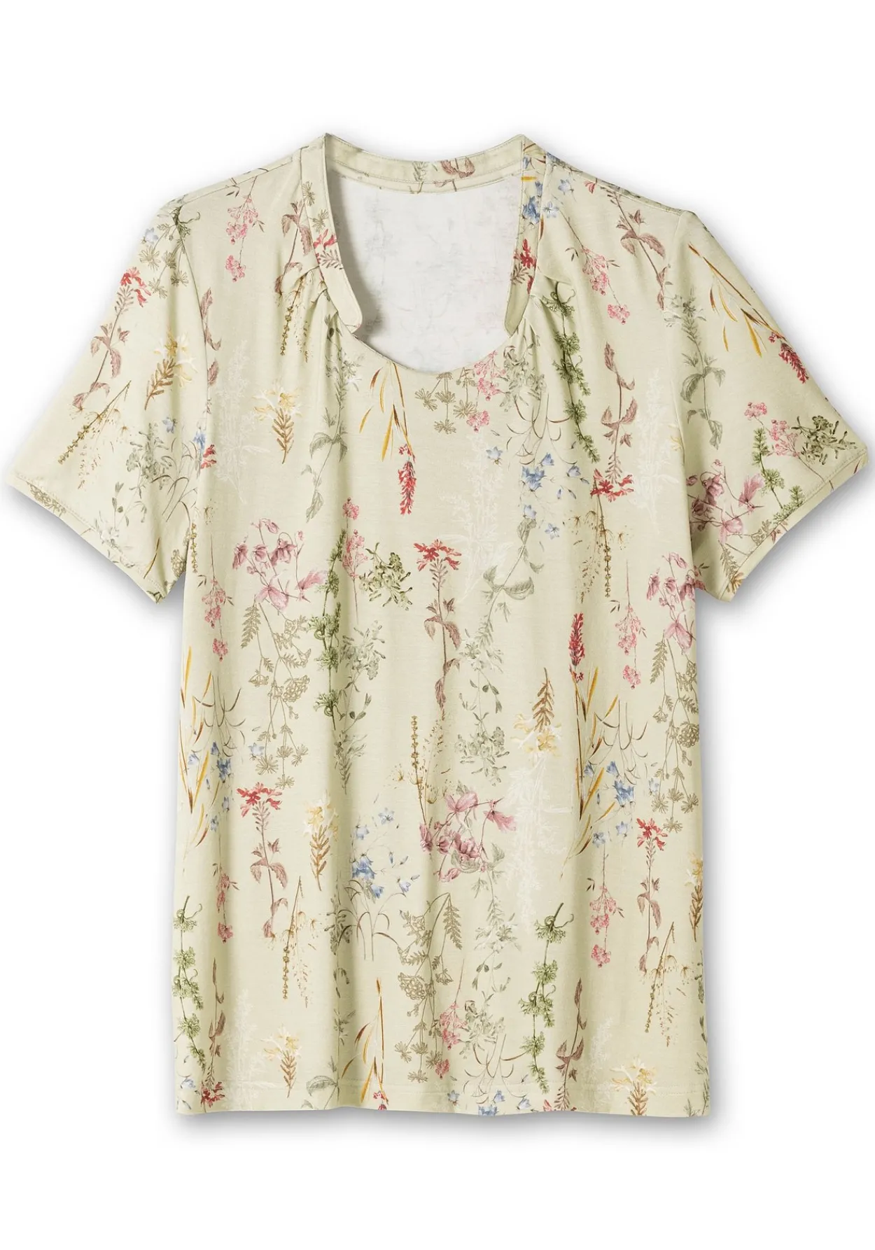 Shirt mit Faltenpartie am Stehkragen<sheego Clearance