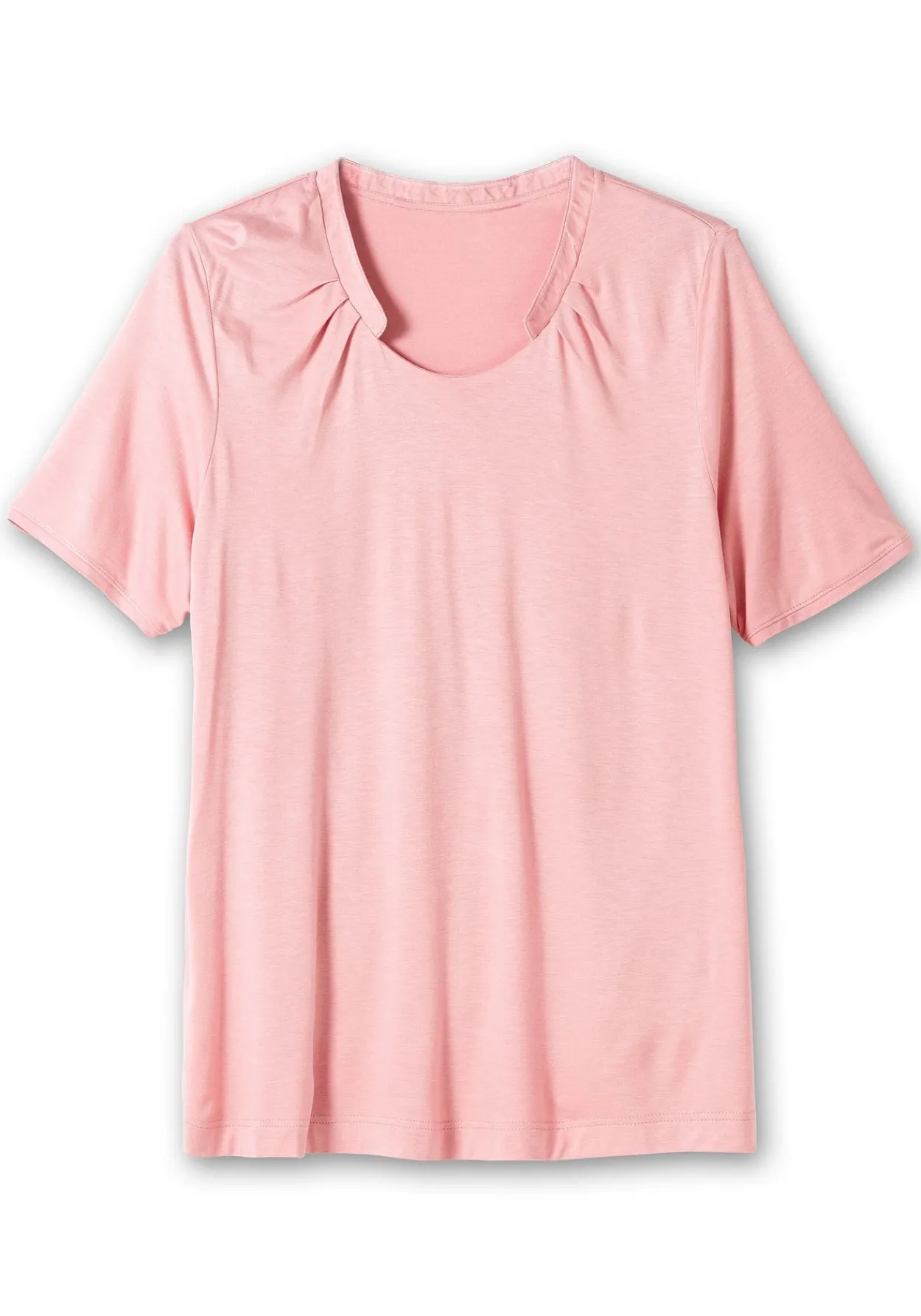 Shirt mit Faltenpartie am Stehkragen<sheego Outlet
