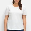 Shirt mit Flügelärmeln und Lochstickerei<sheego New