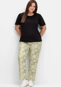 Shirt mit Flügelärmeln und Lochstickerei<sheego Clearance
