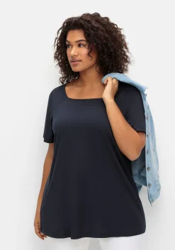 Shirt mit Flügelärmeln und Karree-Ausschnitt<sheego Best