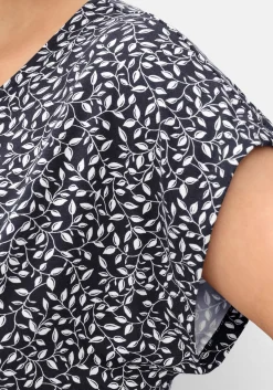 Shirt mit floralem Minimal-Alloverdruck<sheego Fashion