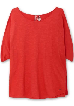Shirt mit geschlitzten Fledermausärmeln<sheego Fashion