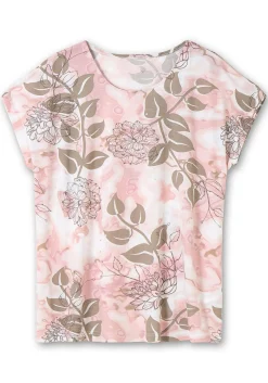 Shirt mit glänzendem Blumendruck<sheego Outlet