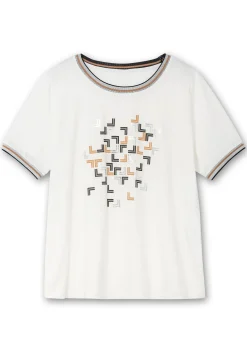 Shirt mit Grafik-Frontprint und Glitzerdetails<sheego Outlet