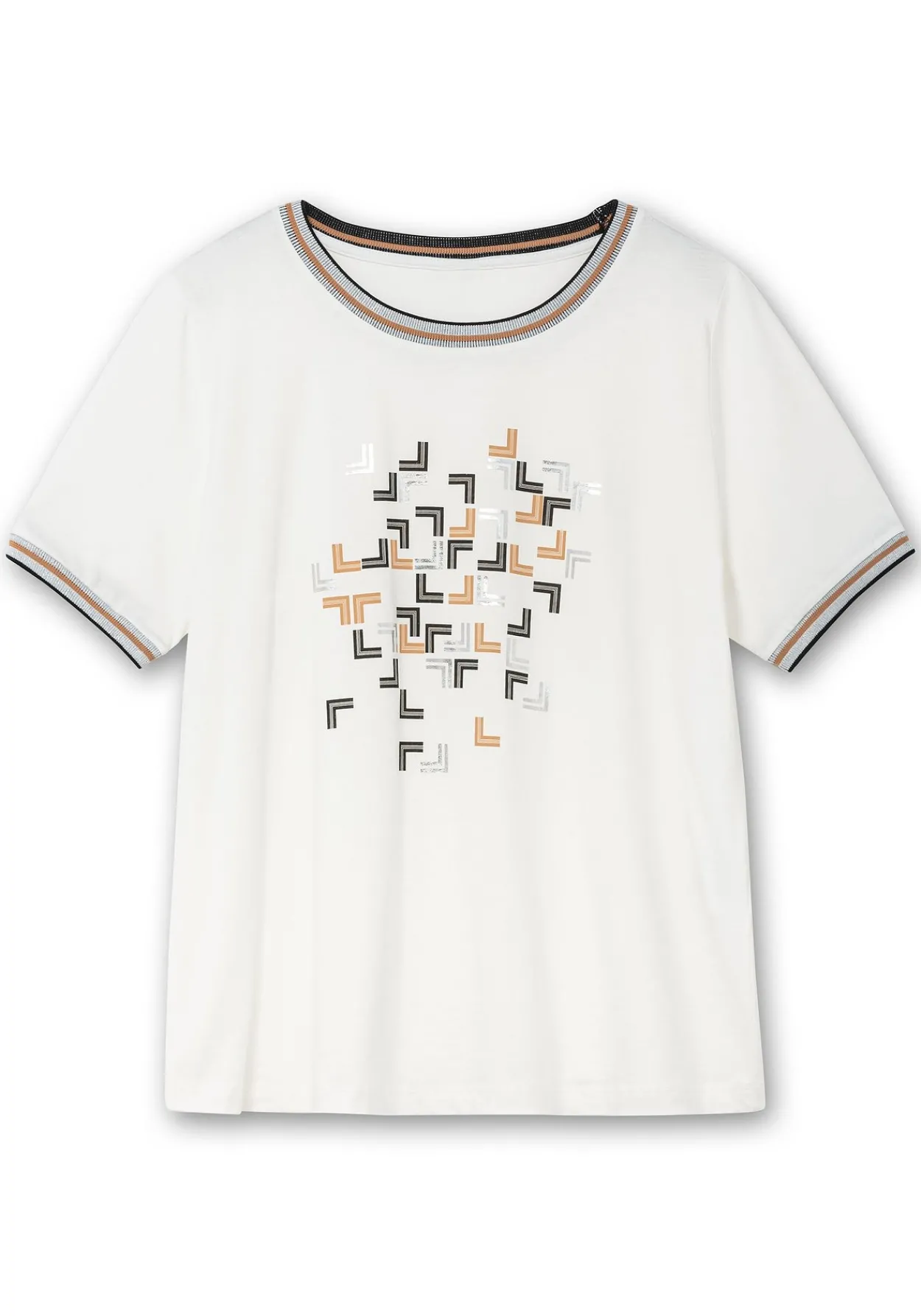 Shirt mit Grafik-Frontprint und Glitzerdetails<sheego Outlet