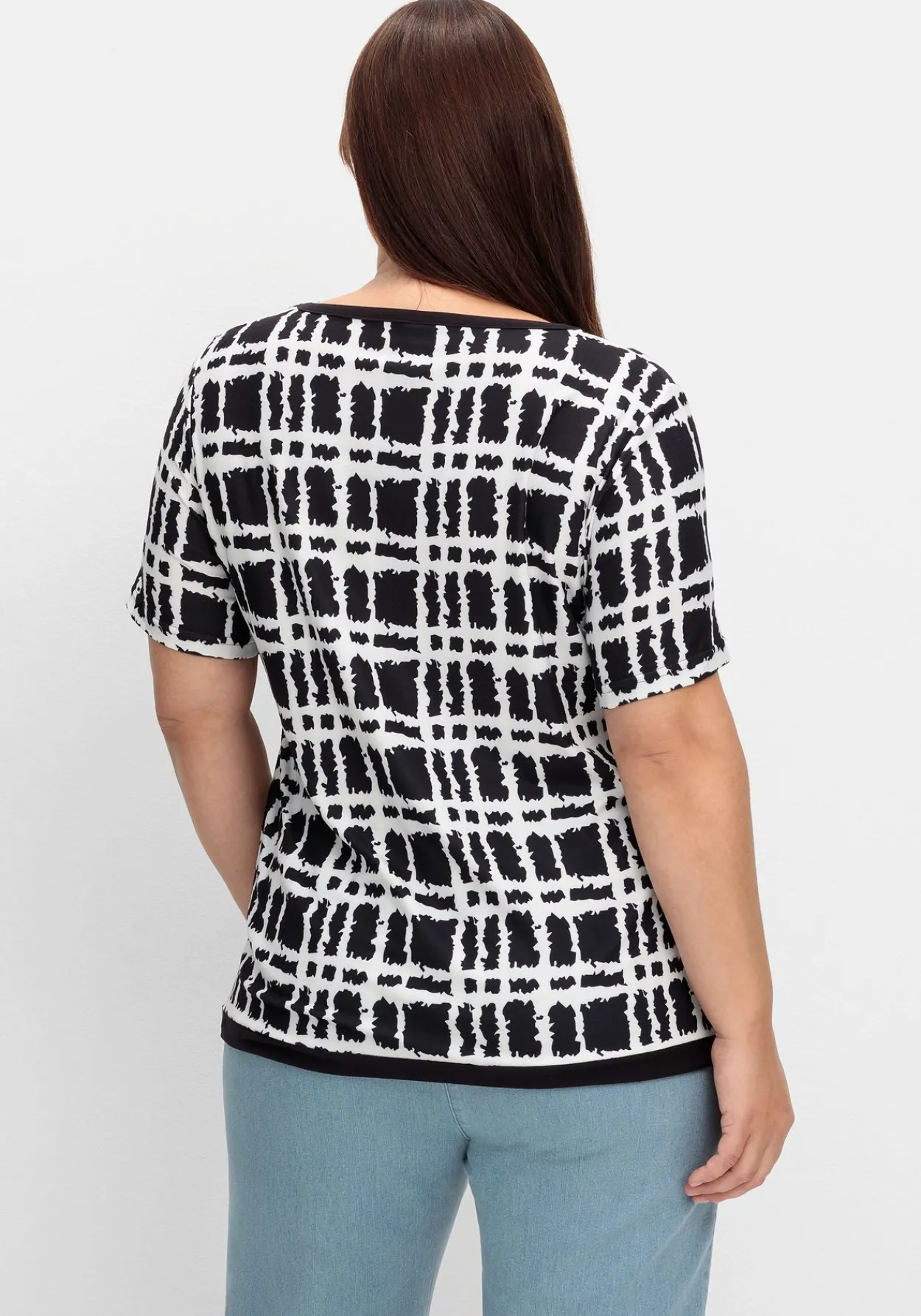 Shirt mit Grafik-Muster und U-Boot-Ausschnitt<sheego New