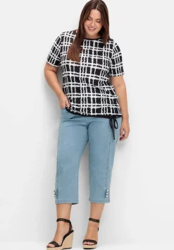 Shirt mit Grafik-Muster und U-Boot-Ausschnitt<sheego New