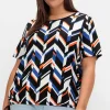 Shirt mit Grafikprint und Saum-Gummizug<sheego New
