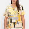 Shirt mit Grafikprint und Knopfleiste<sheego New