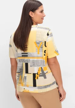 Shirt mit Grafikprint und Knopfleiste<sheego New