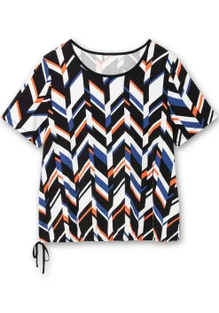 Shirt mit Grafikprint und Saum-Gummizug<sheego New