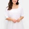 Shirt mit Karree-Ausschnitt, leicht tailliert<sheego Clearance