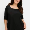 Shirt mit Karree-Ausschnitt, leicht tailliert<sheego Sale