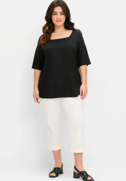 Shirt mit Karree-Ausschnitt, leicht tailliert<sheego Sale