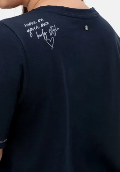 Shirt mit kleinem Glitzerdruck auf der Schulter<sheego Fashion