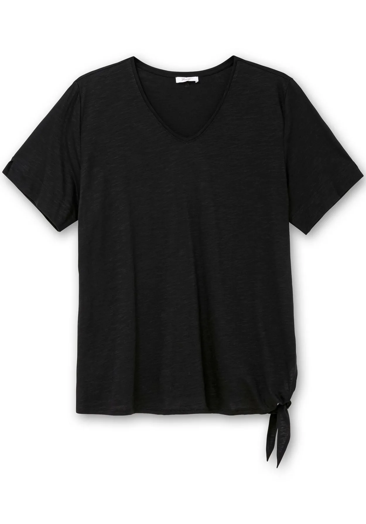 Shirt mit Knotendetail am Saum<sheego Online