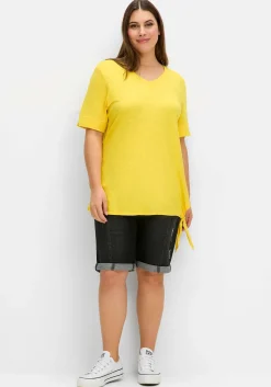 Shirt mit Knotendetail am Saum<sheego Clearance