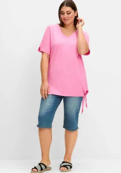 Shirt mit Knotendetail am Saum<sheego Clearance