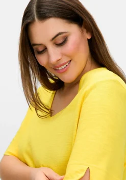 Shirt mit Knotendetail am Saum<sheego Clearance