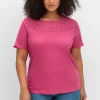 Shirt mit Lochstickerei-Einsatz vorn<sheego New