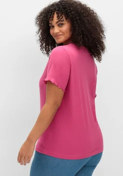 Shirt mit Lochstickerei-Einsatz vorn<sheego New
