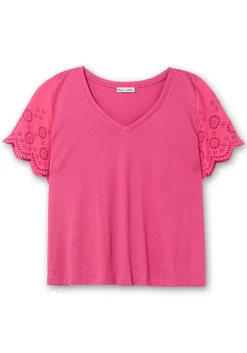 Shirt mit Lochstickerei-Ärmeln<sheego by Joe Browns Online