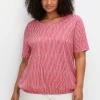 Shirt mit Minimal-Alloverdruck und Gummizugbund<sheego Discount