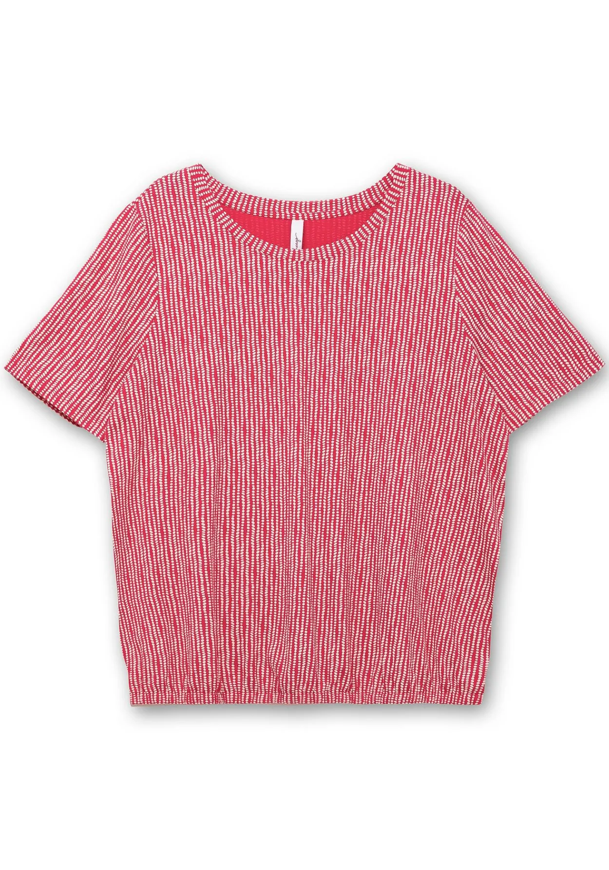 Shirt mit Minimal-Alloverdruck und Gummizugbund<sheego Discount