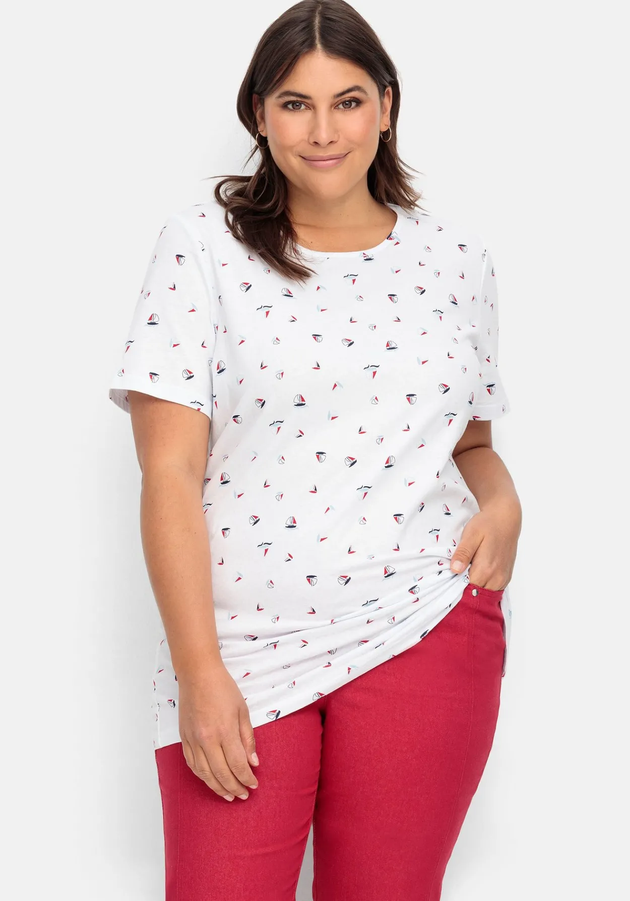 Shirt mit Minimal-Alloverprint<sheego Discount