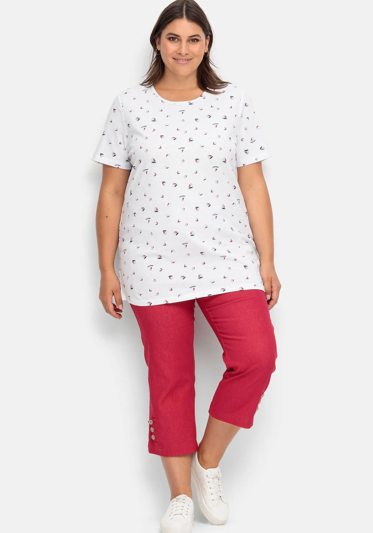 Shirt mit Minimal-Alloverprint<sheego Discount