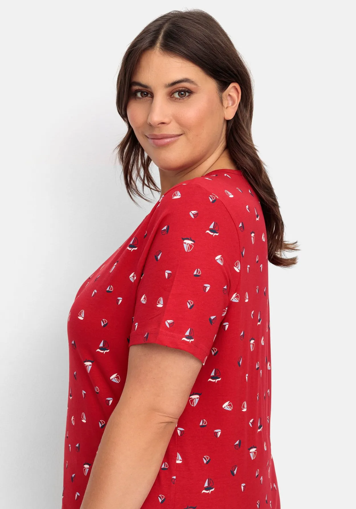 Shirt mit Minimal-Alloverprint<sheego Clearance