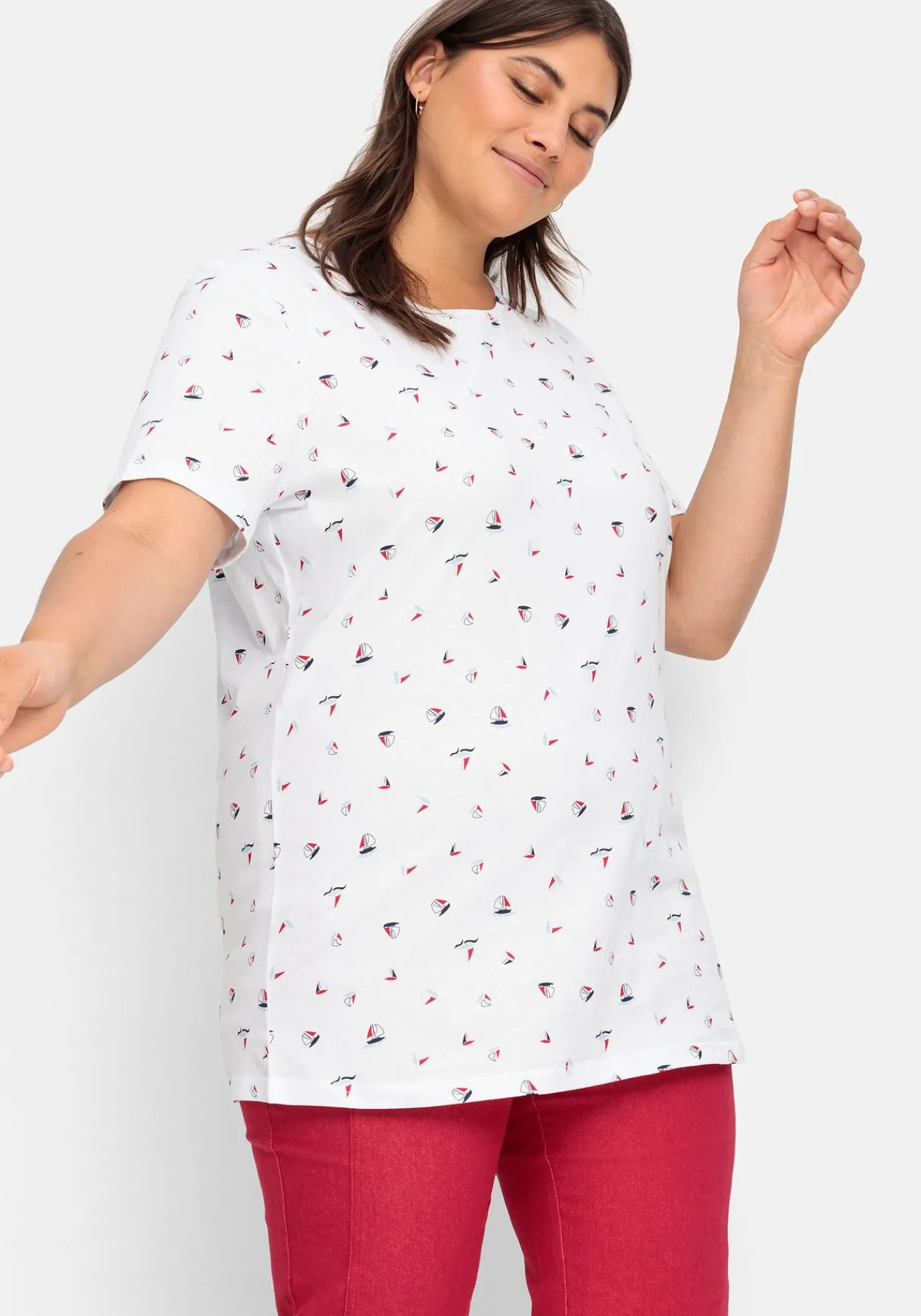 Shirt mit Minimal-Alloverprint<sheego Discount