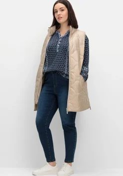 Shirt mit Minimalprint und Krempelärmeln<sheego Sale