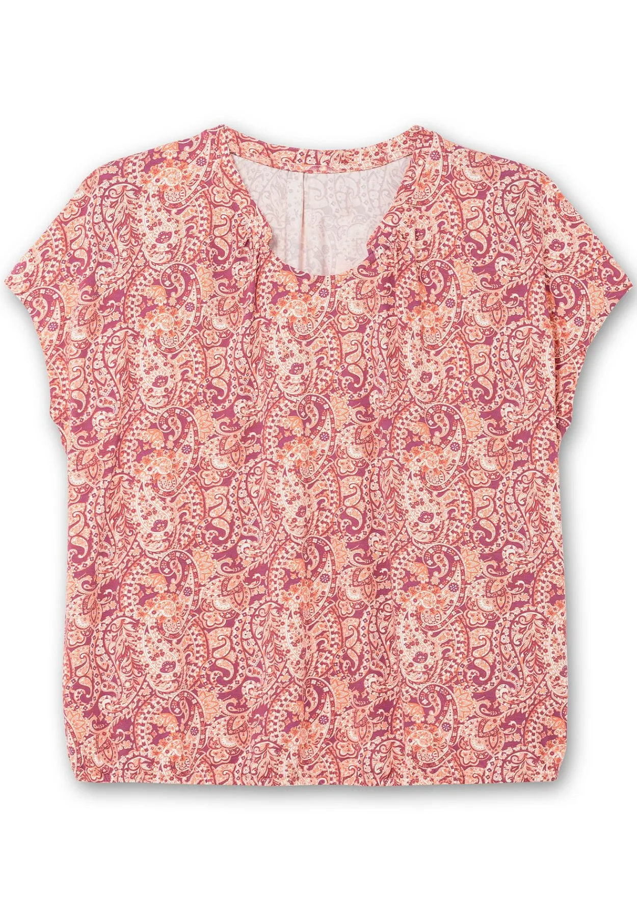 Shirt mit Paisleyprint und Gummizugbund<sheego Fashion