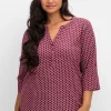 Shirt mit 3/4-Ärmeln und Grafikprint<sheego Sale