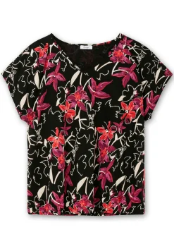 Shirt mit Ärmel-Schlitz und Alloverdruck<sheego Sale